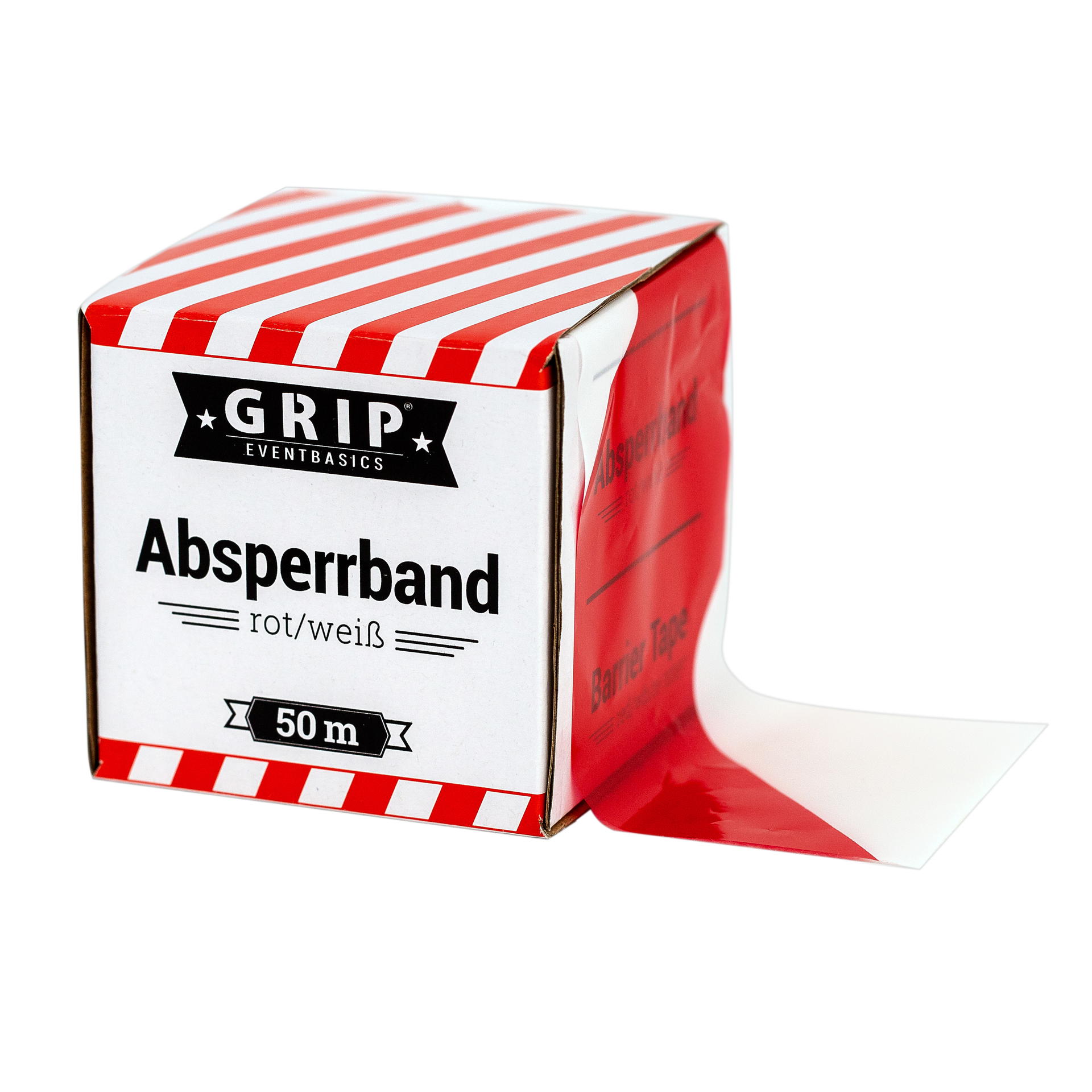 Barrier tape red white tear-resistant | 50 m roll