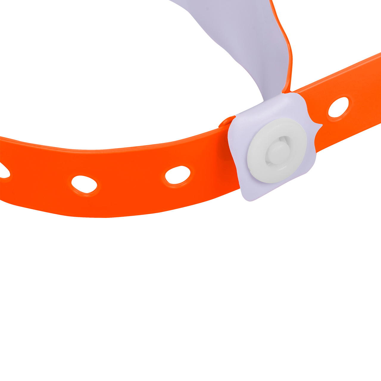 Printed vinyl admission wristbands (1c) - neon orange