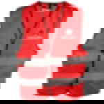 Signalweste mit Aufdruck - 1-seitig Signalweste - bedruckbar - 1-seitig - 4-farbig - rot