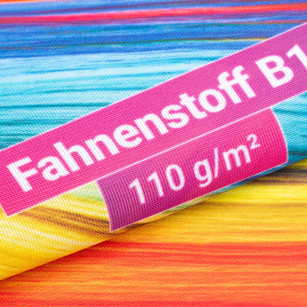 Hissfahne 200x120 cm Querformat - mit Karabinerhaken