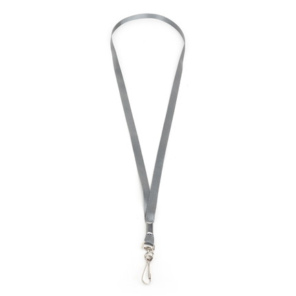 lanyard - grey Flat lanyard with simplex hook - grey