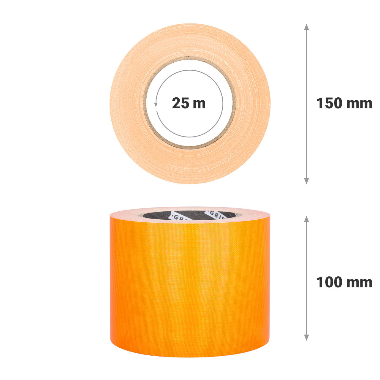 Adhesive cloth tape neon extra wide GT 571 - neon orange