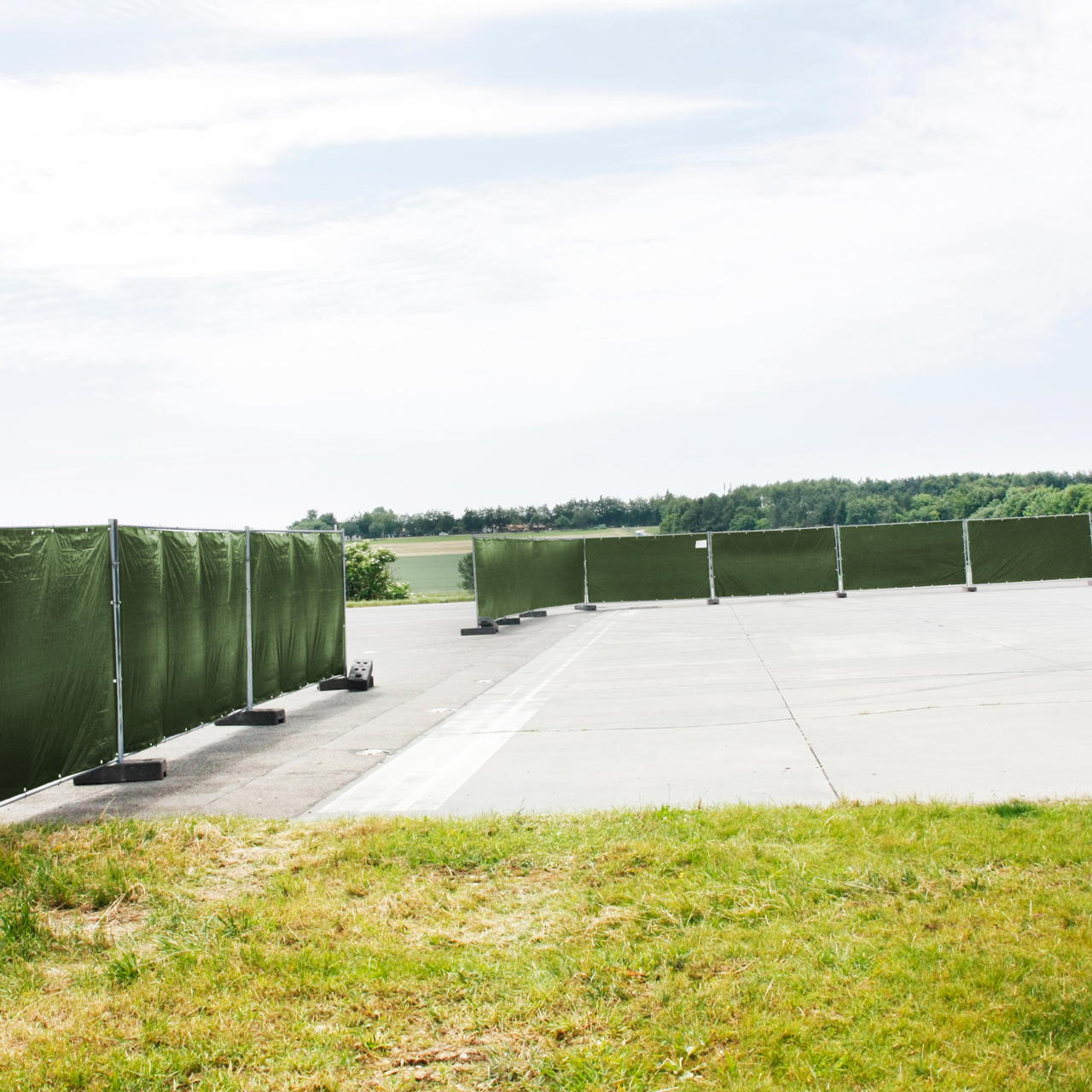 Bauzaunplane grün 3,41 x 1,76 m - grün