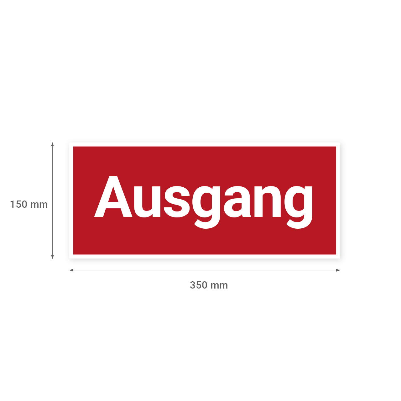 Aufkleber Ausgang 35 x 15 cm
