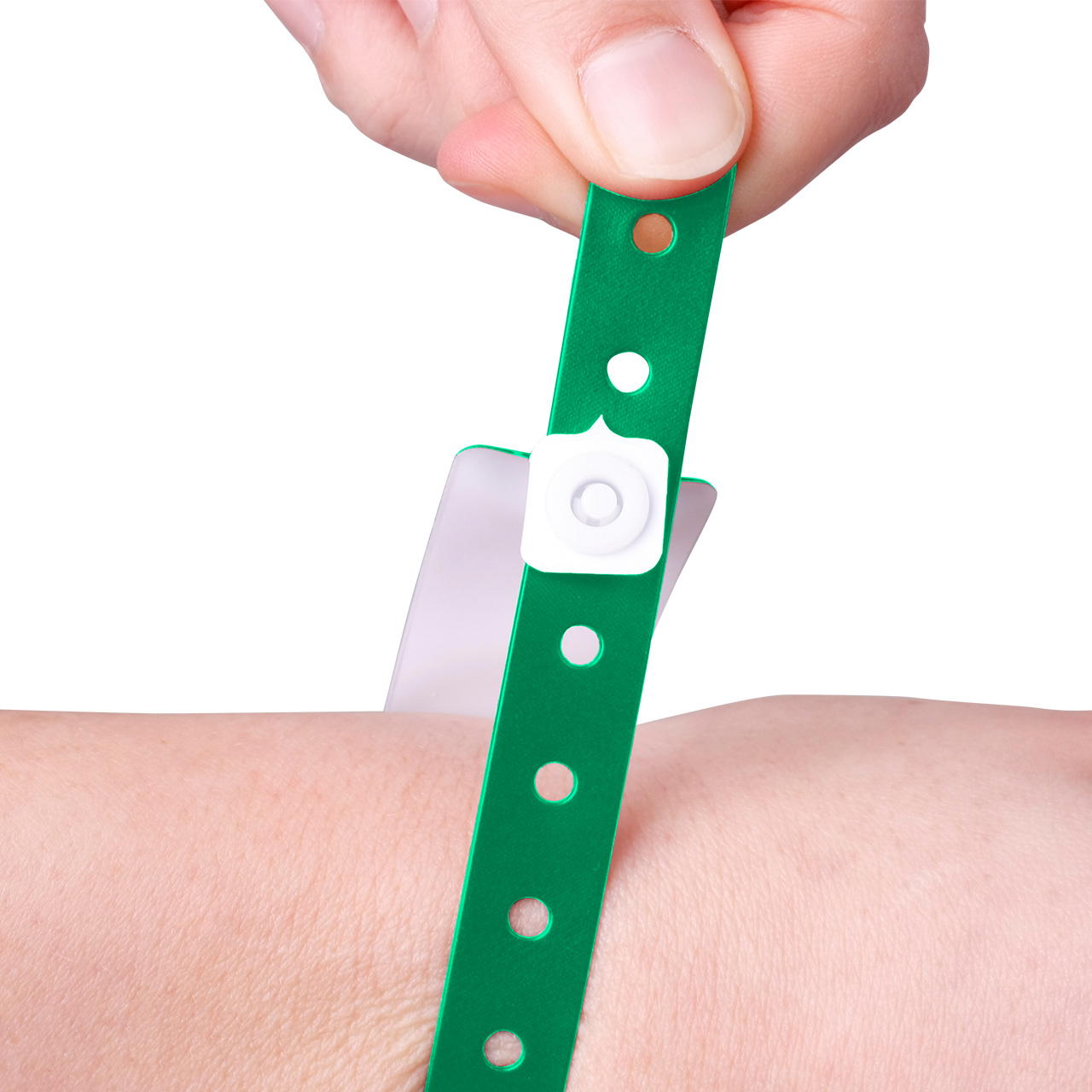 Printed vinyl admission wristbands (1c) - green