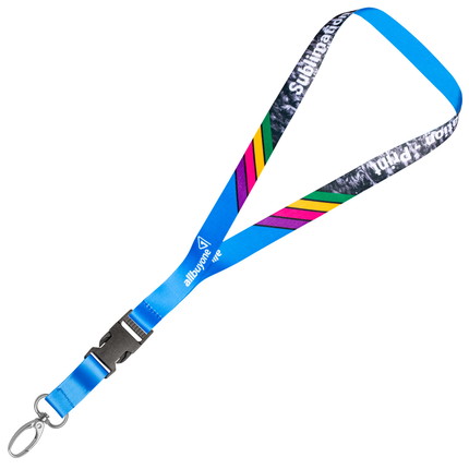 Lanyards bedruckt 2-seitig - 20 mm - Karabiner Oval - ohne Sicherheitsverschluss - mit Clip