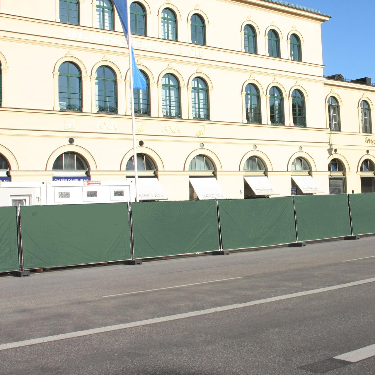 Bauzaunplane grün 3,41 x 1,76 m - grün