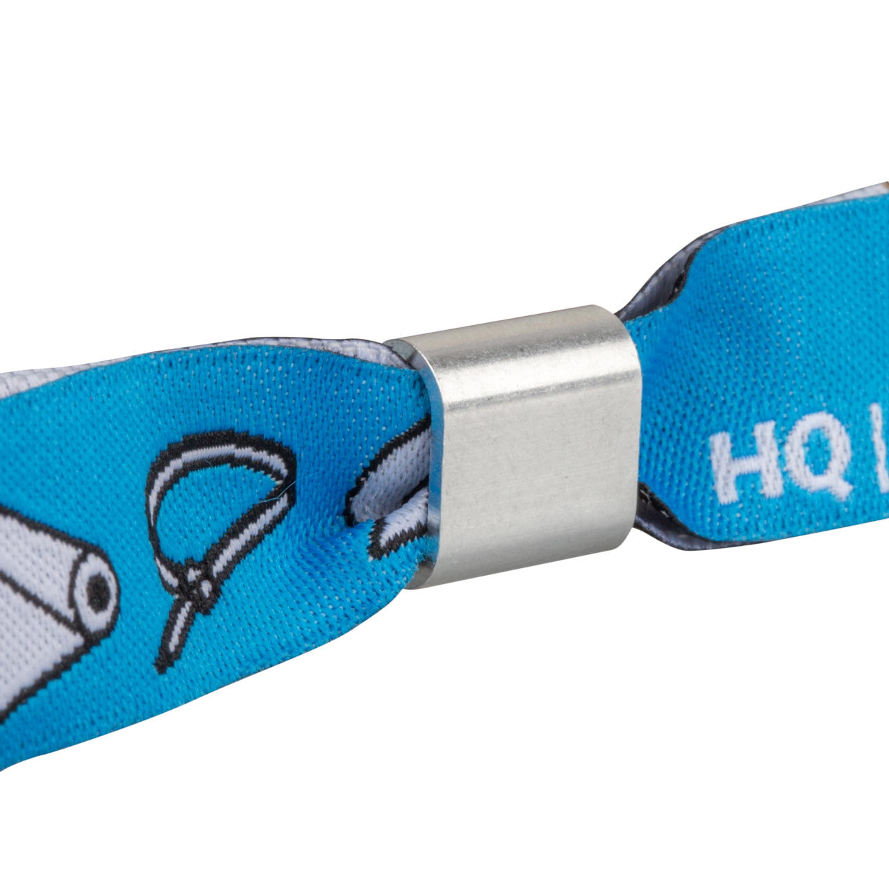 Stoff Eintrittsbänder gewebt - 1-seitig - Alu-Verschluss (Zange erforderlich)