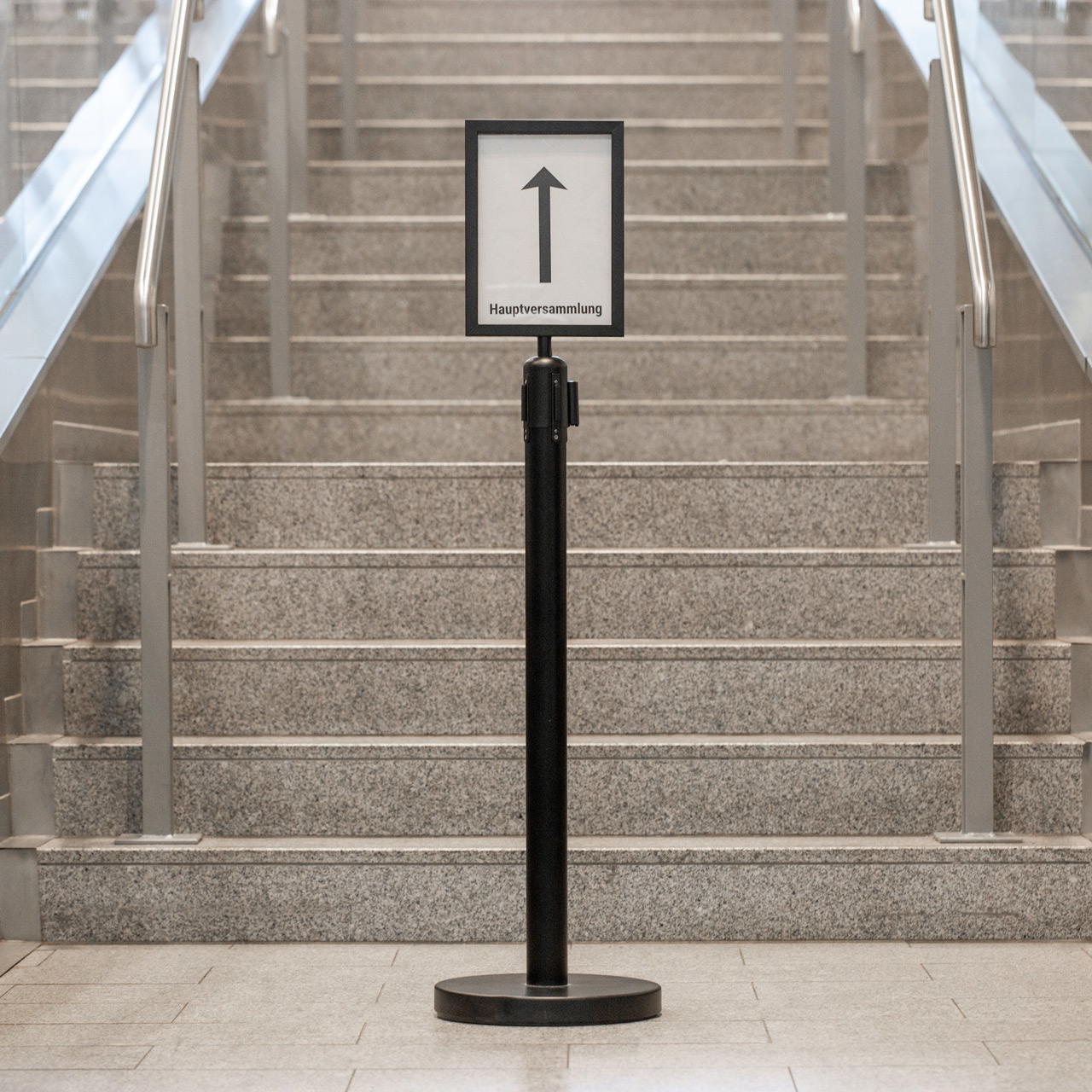 Signboard for barrier stands GRIP - silver - A3