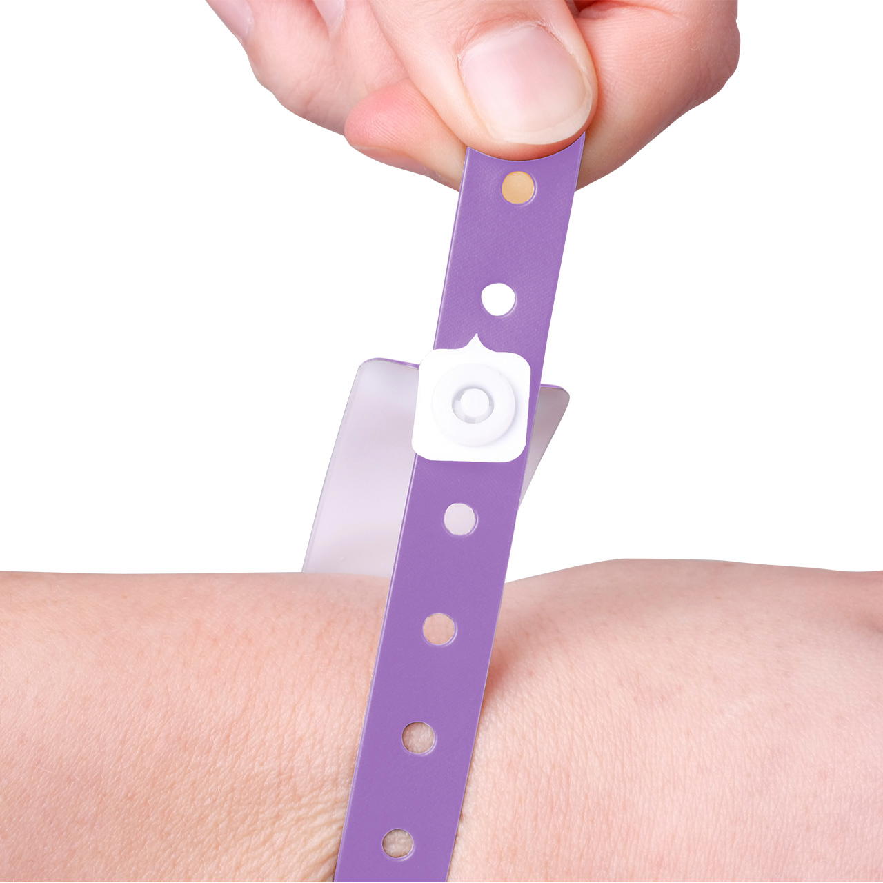 Printed vinyl admission wristbands (1c) - purple