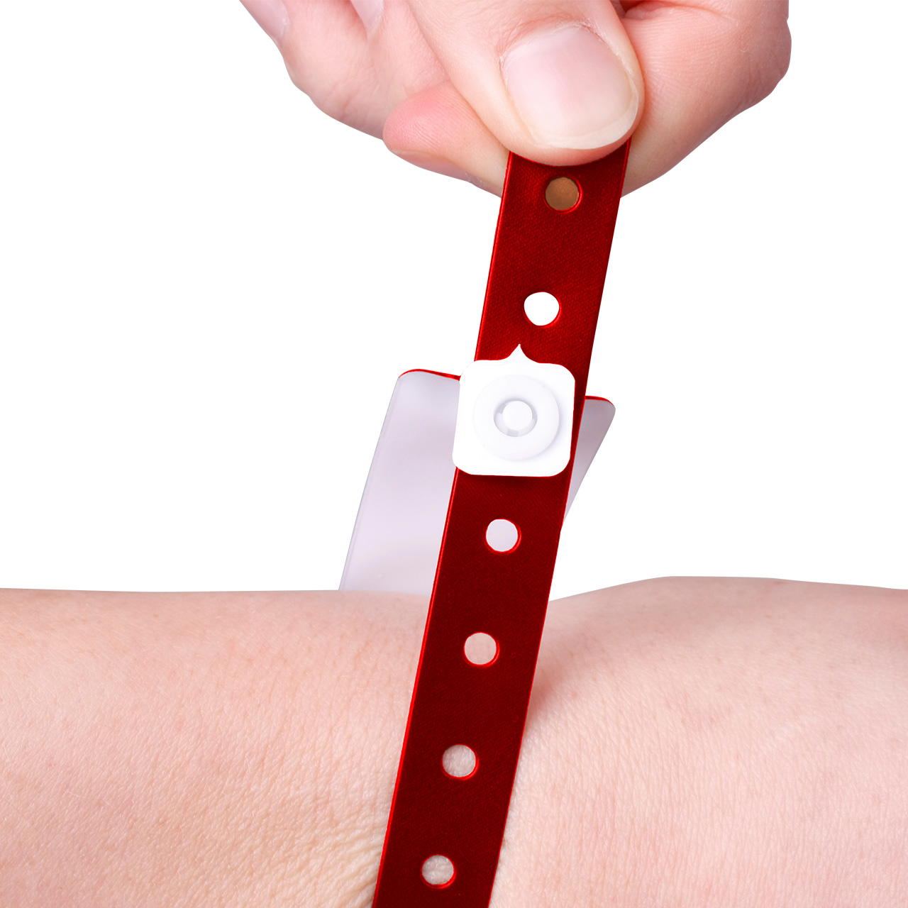 Printed vinyl admission wristbands (1c) - wine red