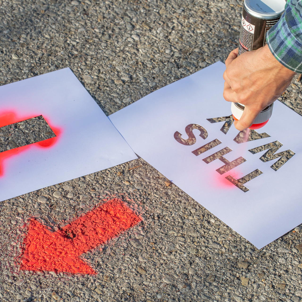 Kreidespray GRIP - neonrot