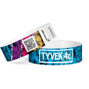 Printed tyvek wristbands (4-colour) with QR code