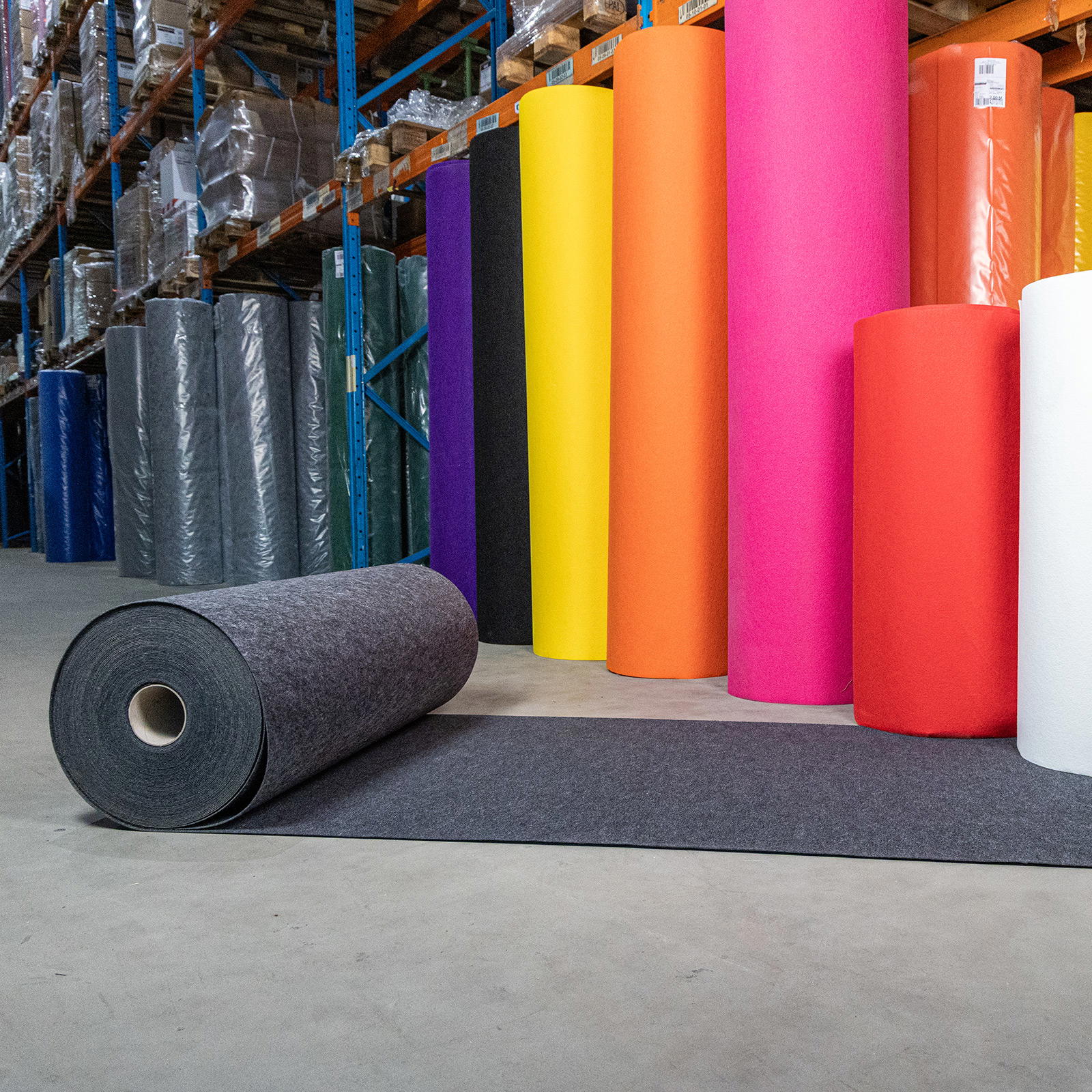 Rips carpet 1 m roll - mottled grey