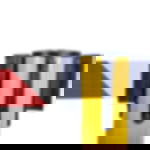 belt barrier posts - yellow Plastic belt barrier posts - yellow - red-white