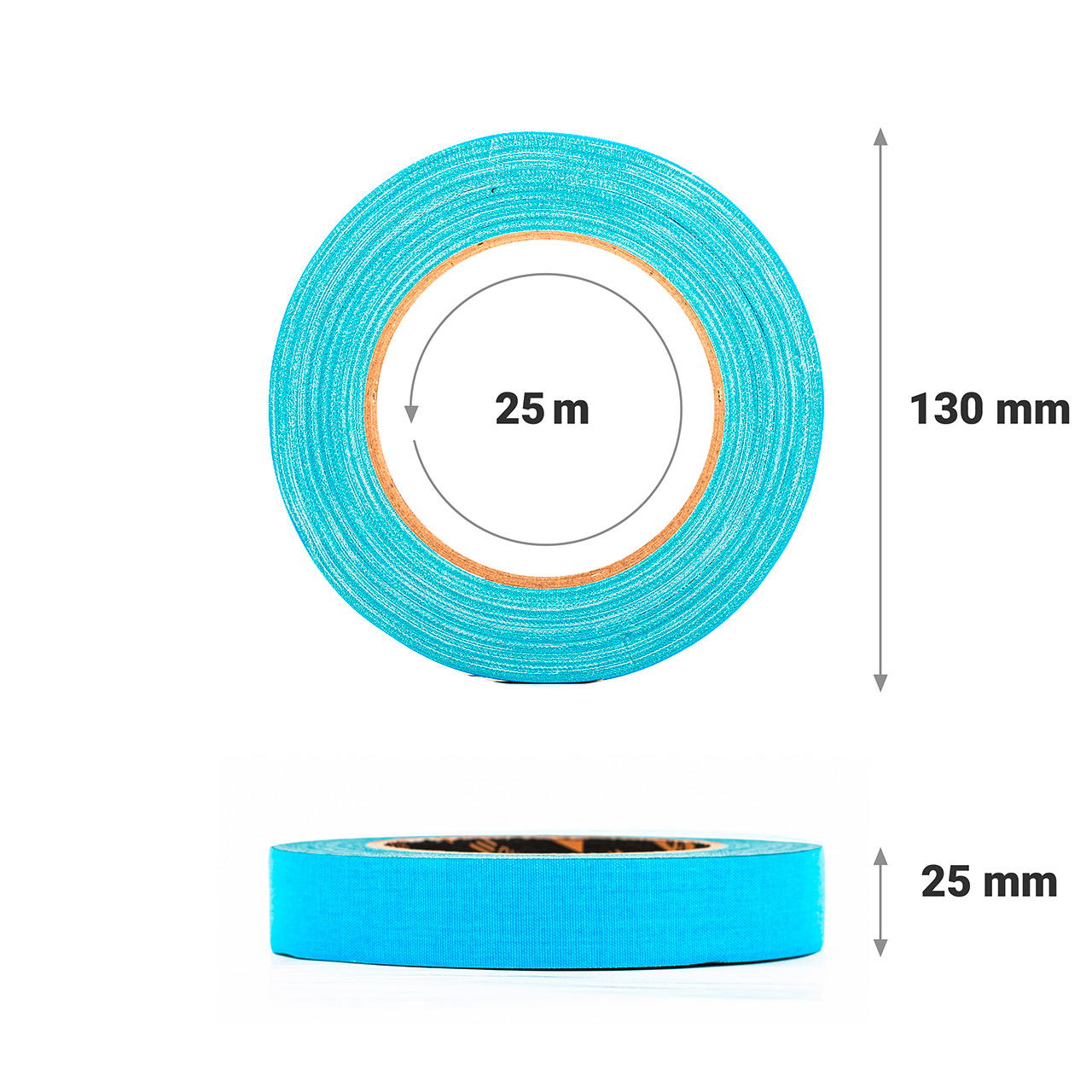 GT PRO cloth tape - 25 mm - neon blue