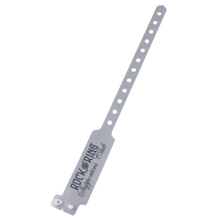 Printed vinyl admission wristbands (1c) - silver