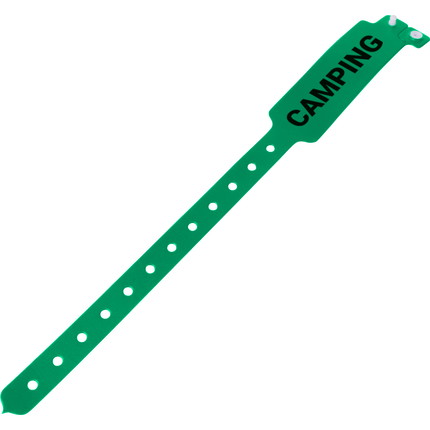 Printed vinyl admission wristbands (1c) - green