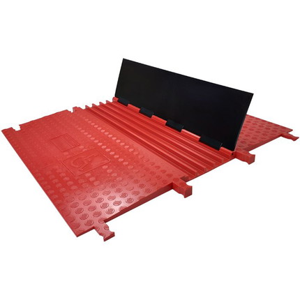 CableGuard Black Line 5-Channel mobility access ramp, red Cable Ramp Black Line 5-Channel wheelchair ramp modular product photo (Article No. 2011056)
