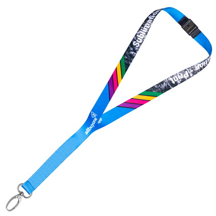 Lanyards bedruckt 2-seitig - 20 mm - Karabiner Oval - mit Sicherheitsverschluss - ohne Clip