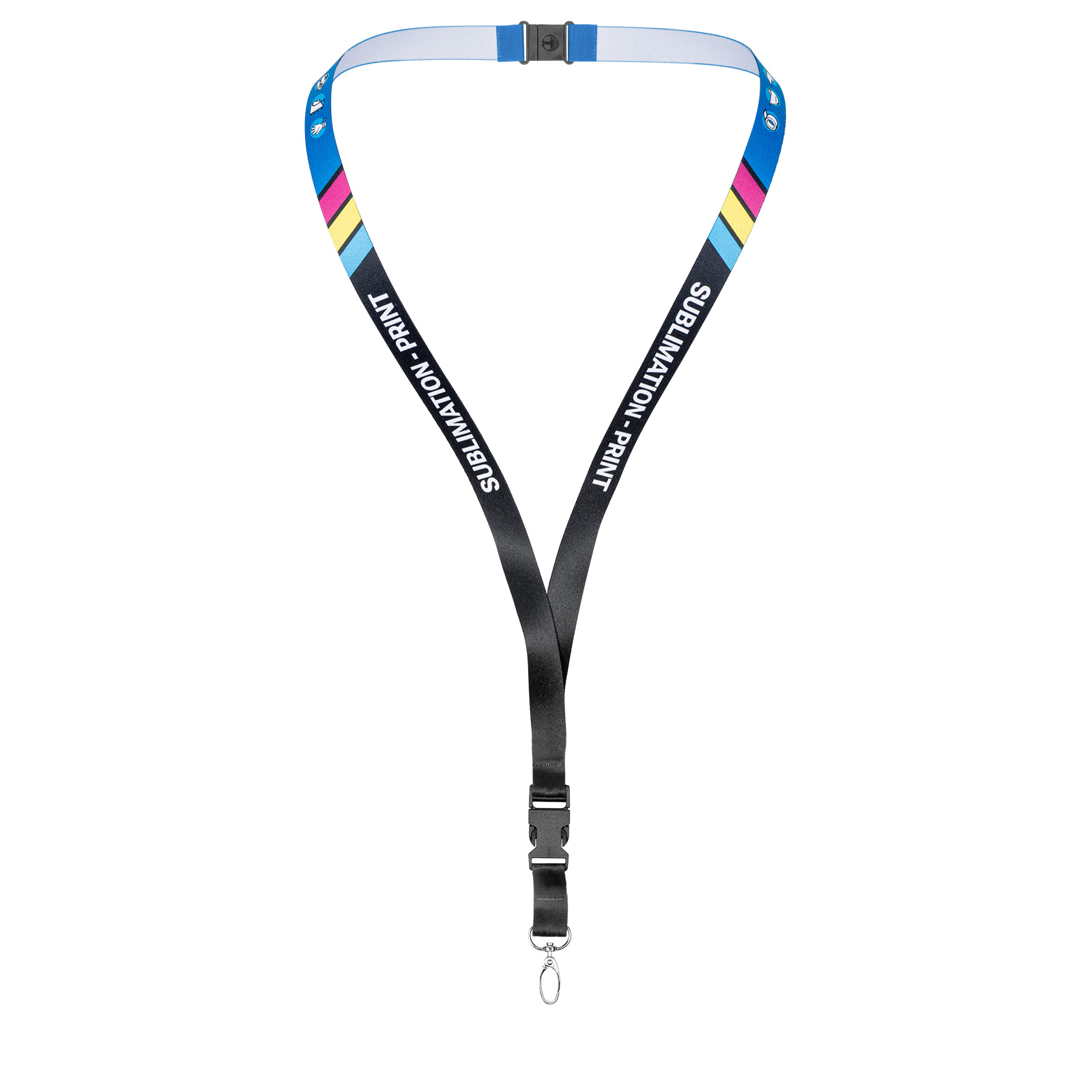 Lanyards bedruckt 1-seitig - 15 mm - Kartenhalter - ohne Sicherheitsverschluss - ohne Clip