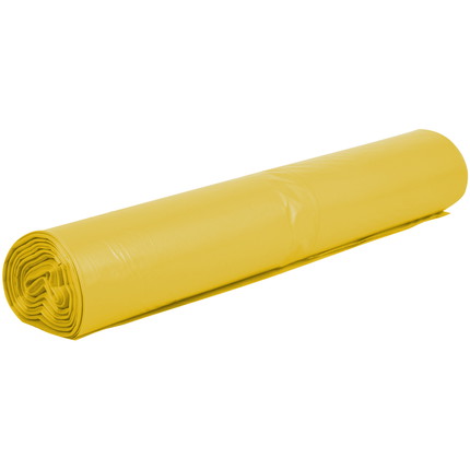 120 litre waste bags - yellow translucent