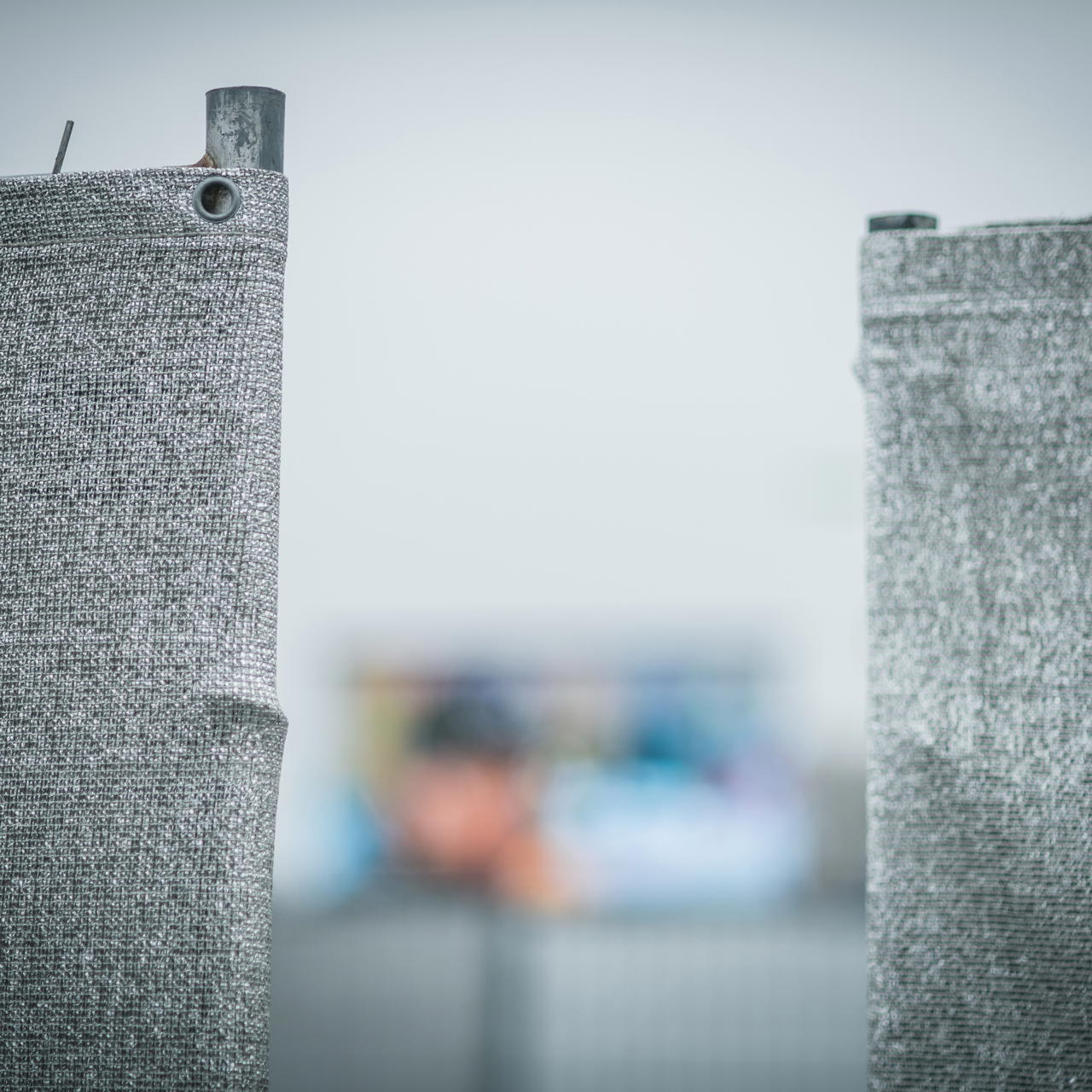 Bauzaun Sichtschutz B1 - weiß