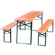 Standard beer table set with benches