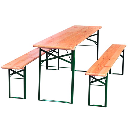 Standard beer table set with benches