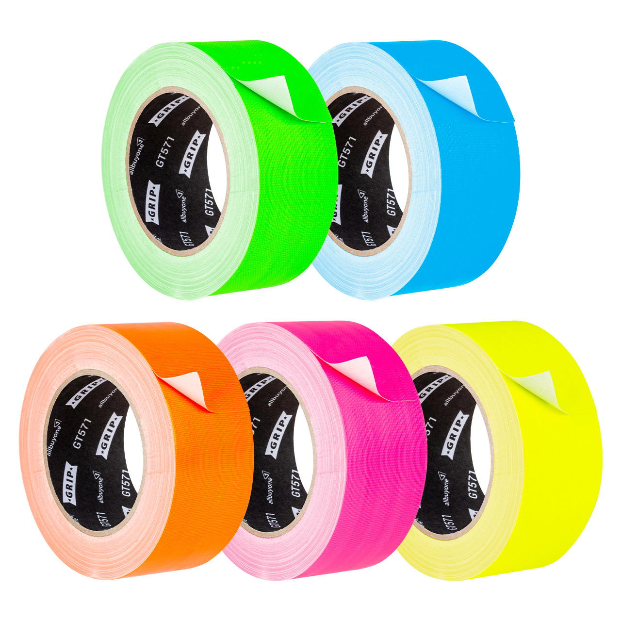 Adhesive cloth tape NEON GT 571 - neon orange