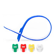 Set of 10 coloured velcro binders - 12.5 mm x 200 mm