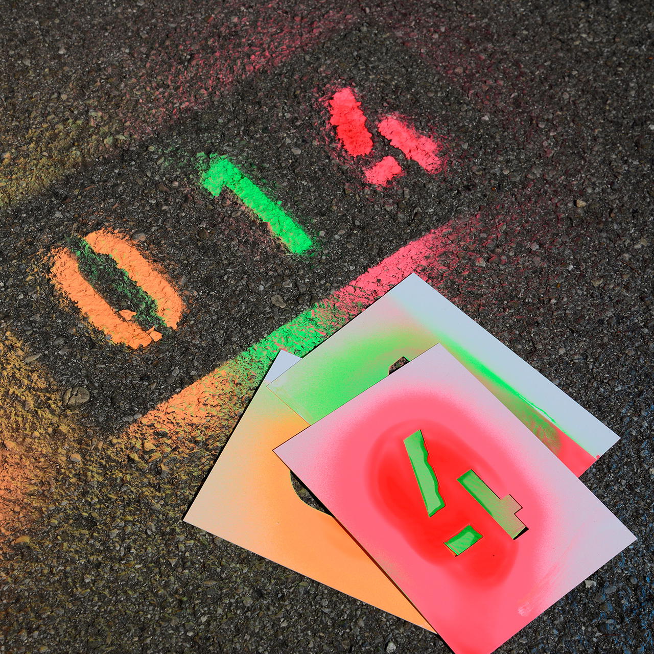 Plastic number stencils - 80 mm