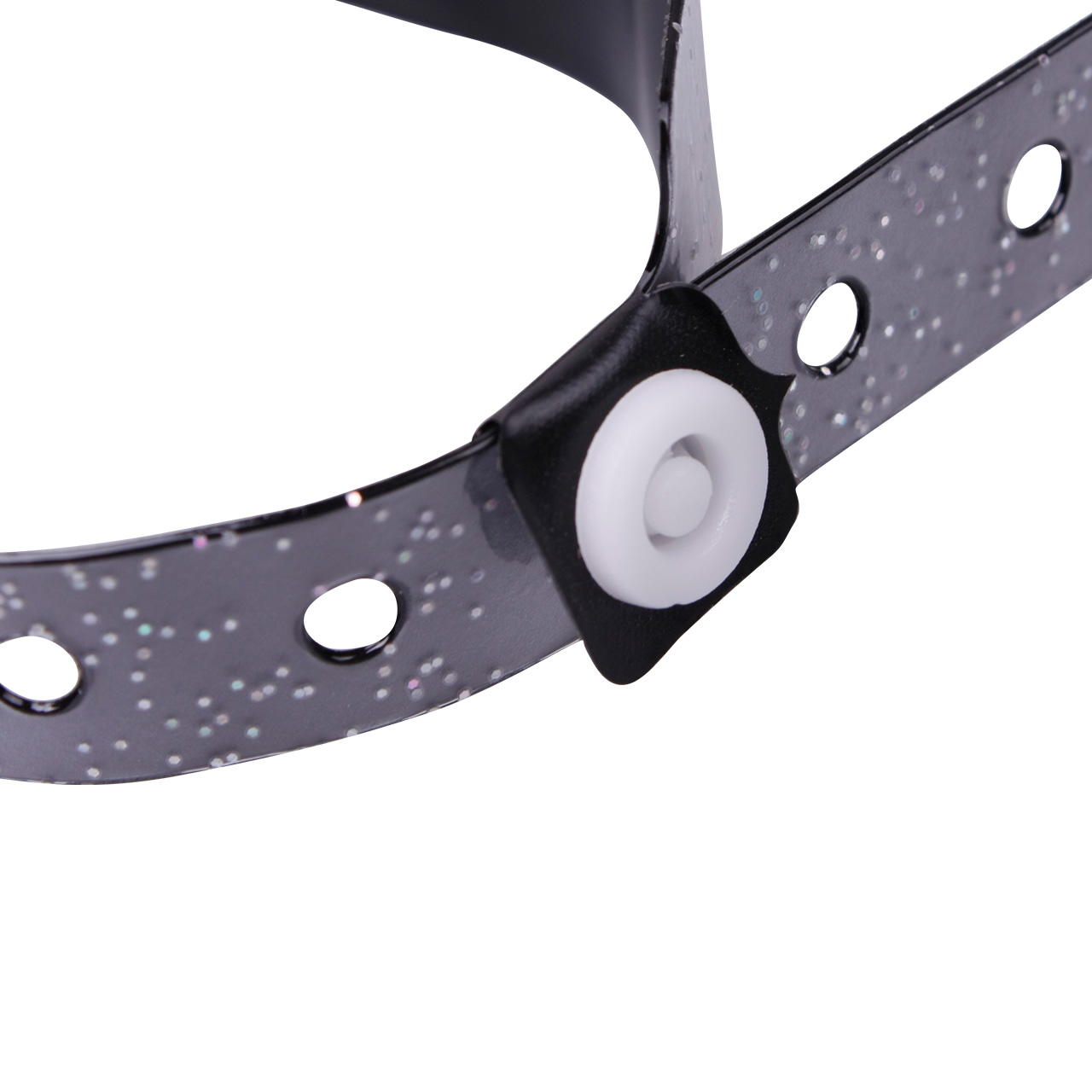 Printed vinyl admission wristbands (1c) - glitter-black