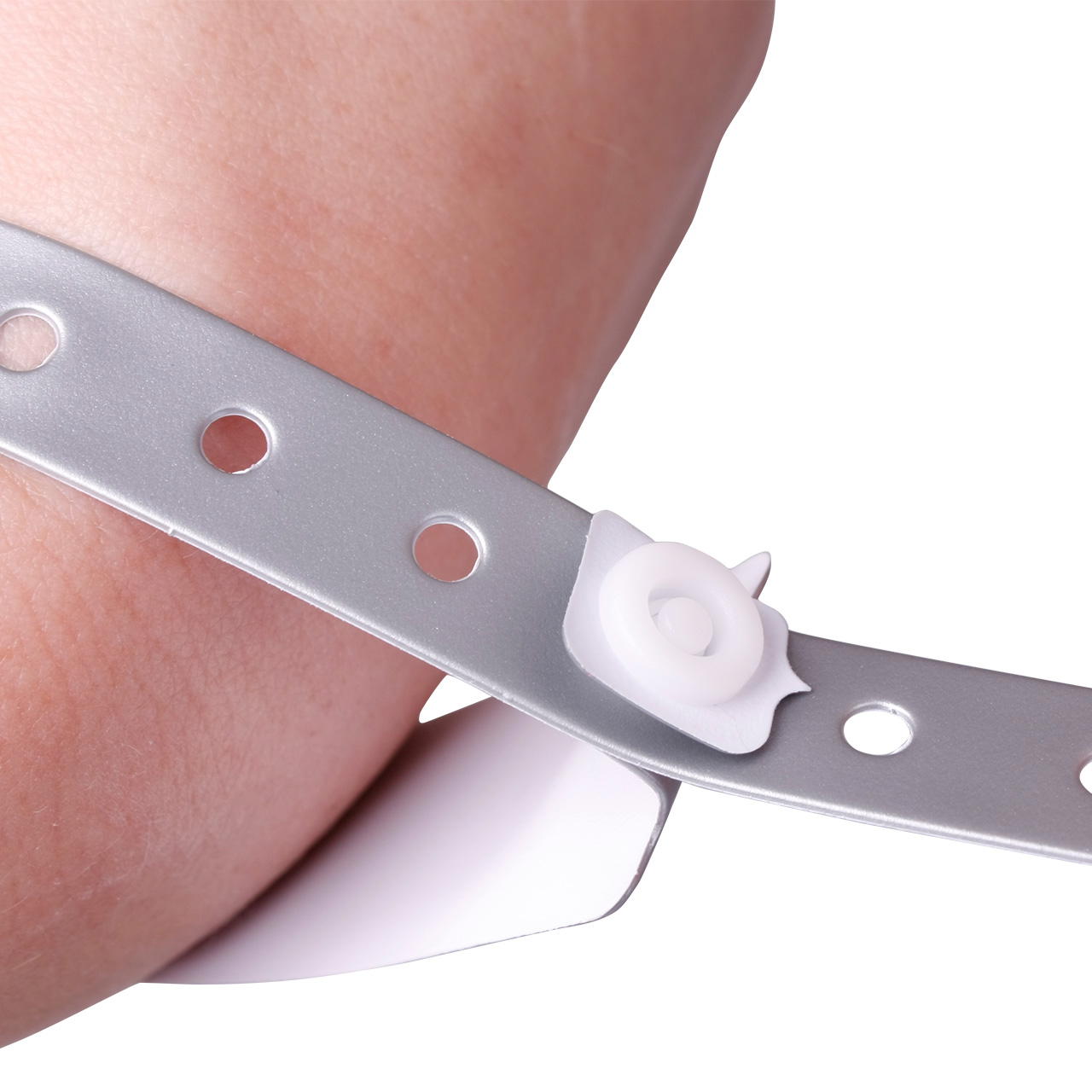 Printed vinyl admission wristbands (1c) - silver