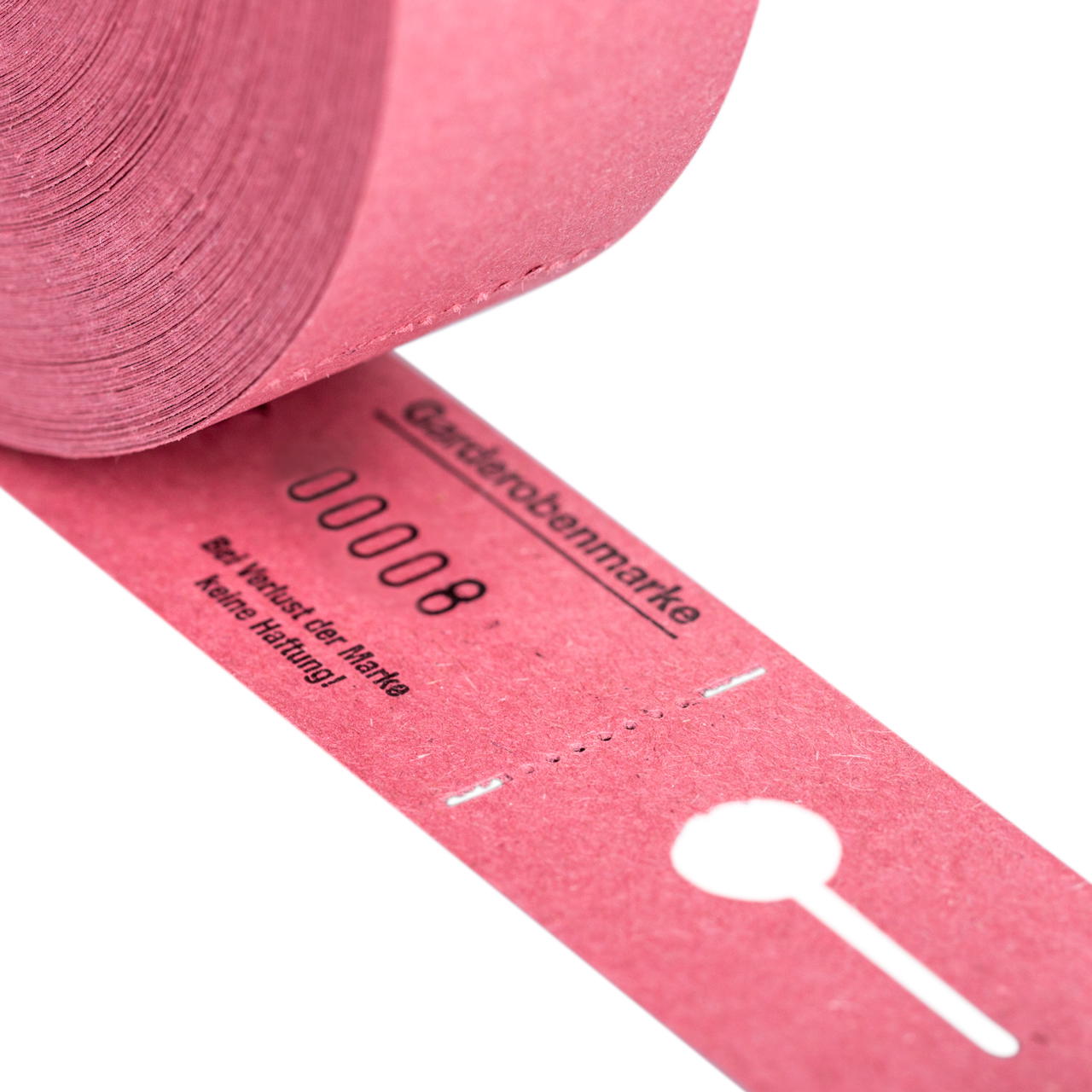 coatroom tokens roll - red