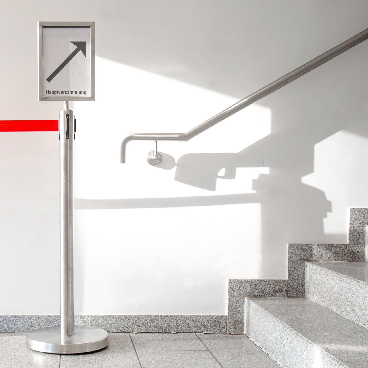 Signboard for barrier stands GRIP - silver - A3