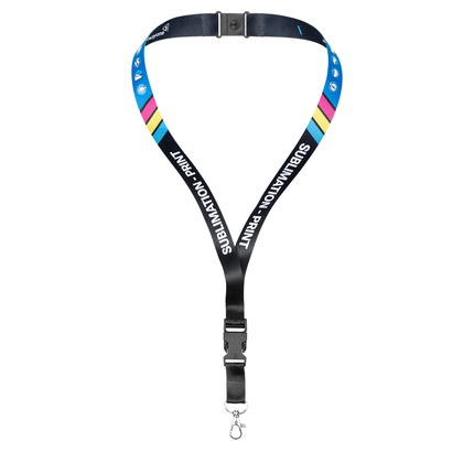 Lanyards bedruckt 2-seitig - 20 mm - Karabiner Standard - mit Sicherheitsverschluss - mit Clip