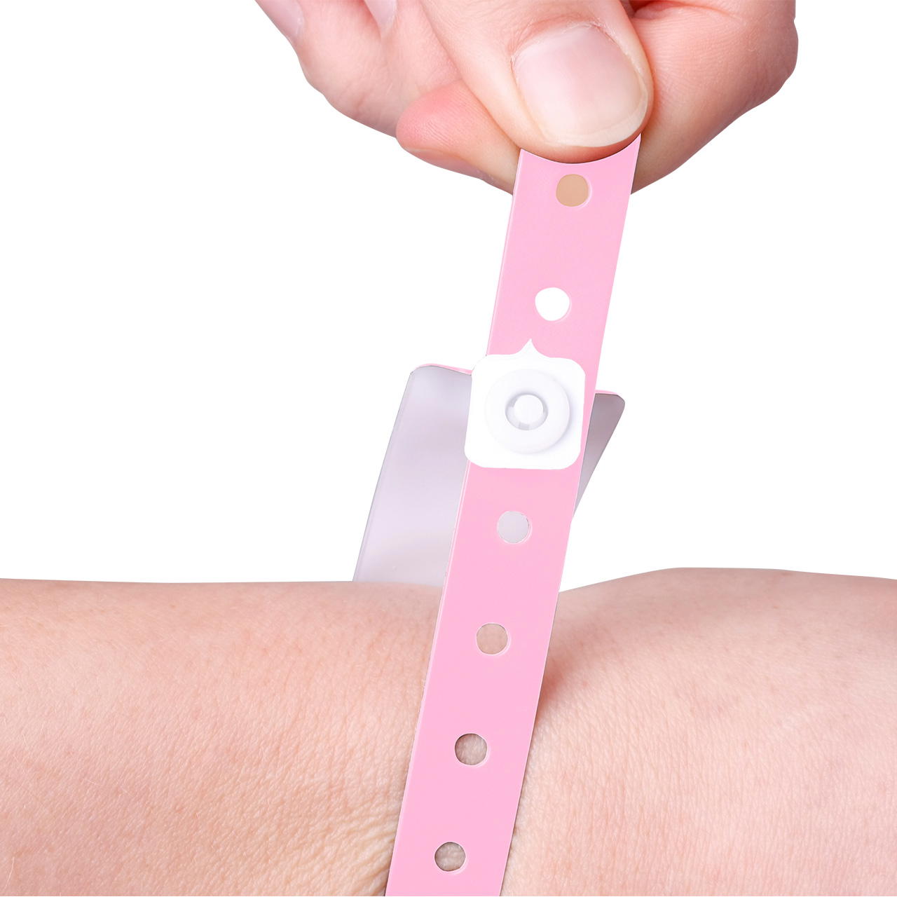 Printed vinyl admission wristbands (1c) - pink