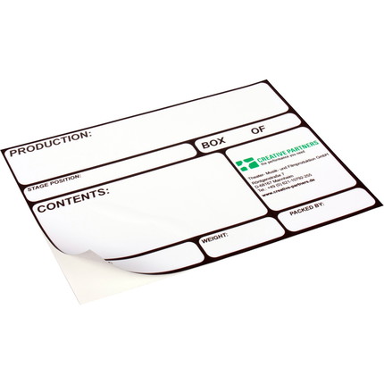 Tour Label mit Aufdruck