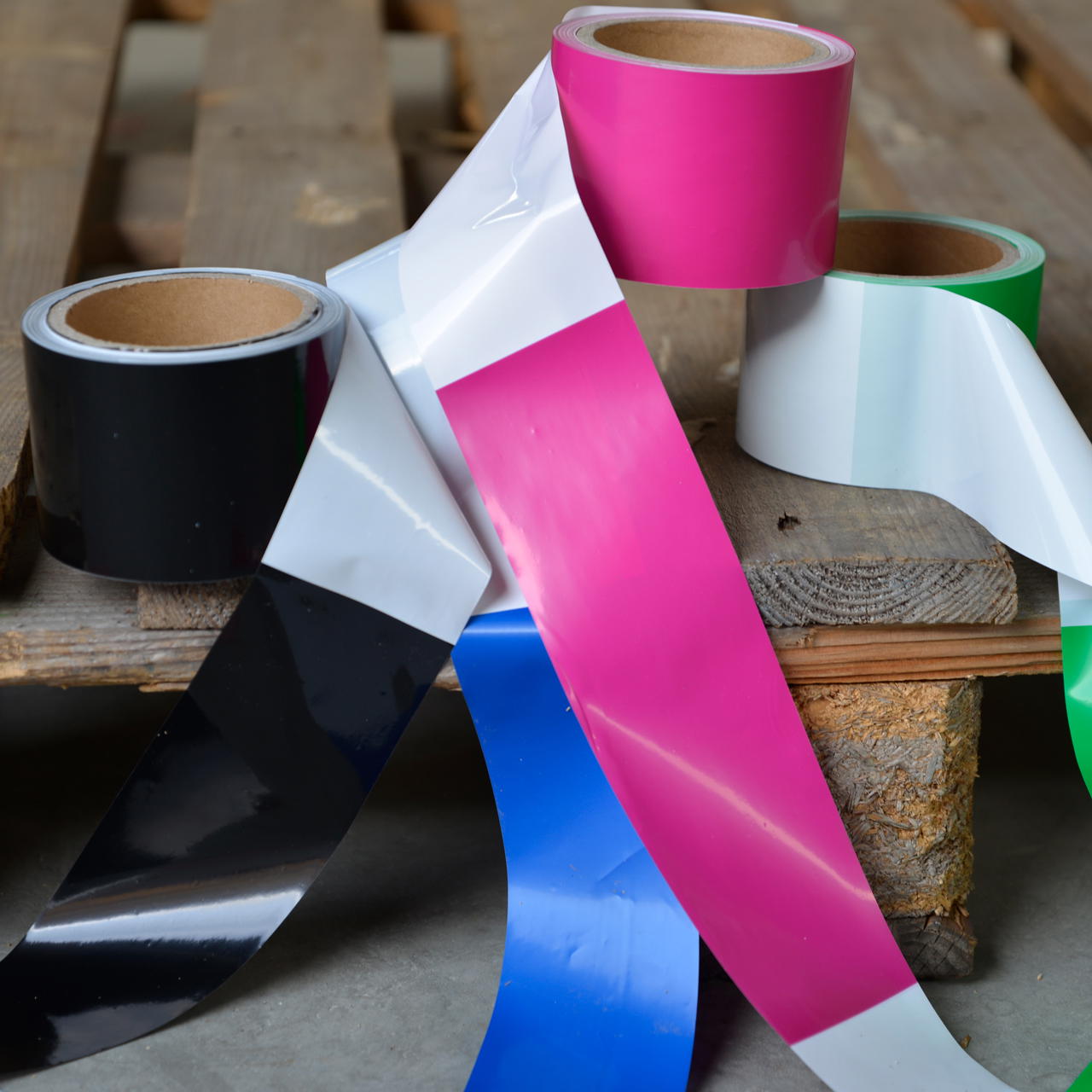 Absperrband gestreift - grün-weiß