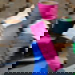 Barrier tape striped - pink-white Barrier tape striped - pink-white