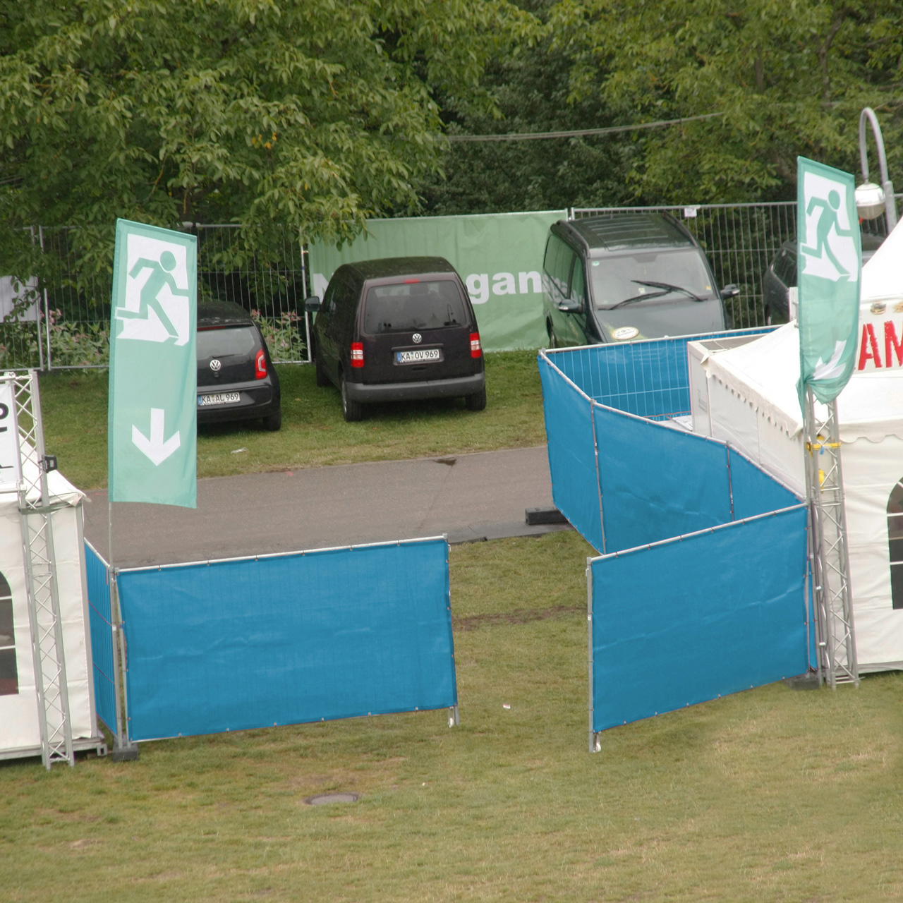 Bauzaun Sichtschutz B1 - blau