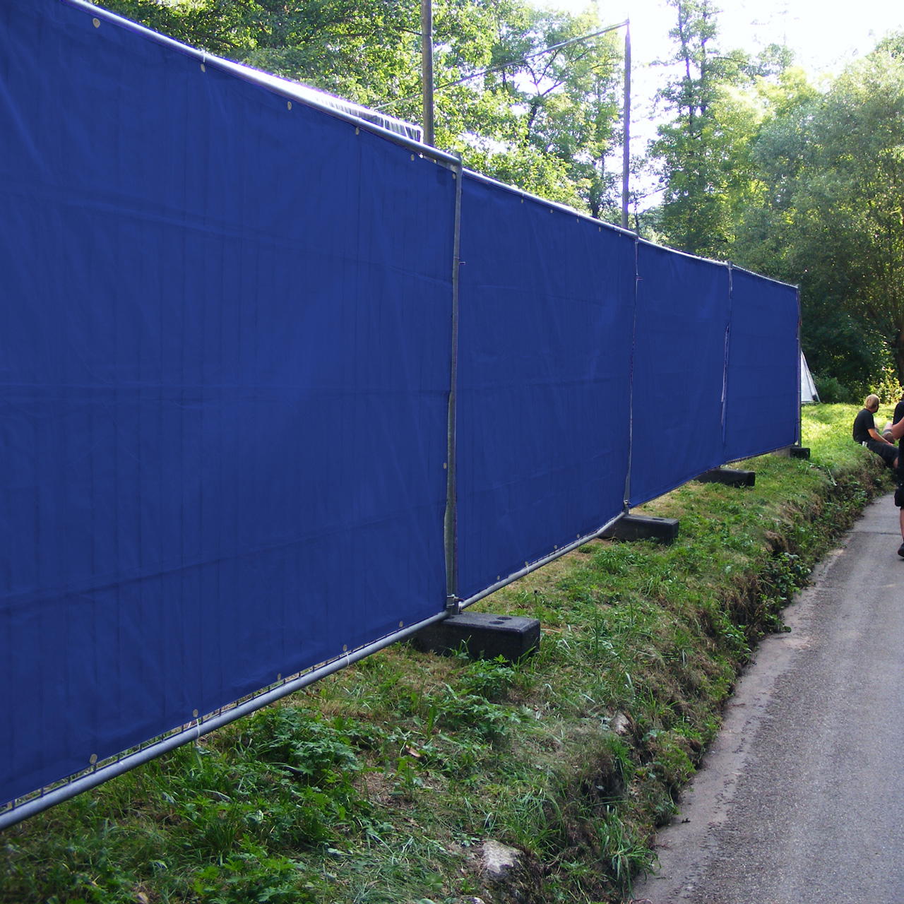 Bauzaunplane blau 3,41 x 1,76 m - blau