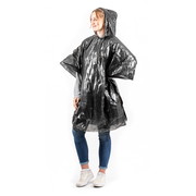 Einweg Regenponcho GRIP - 10er Pack - schwarz