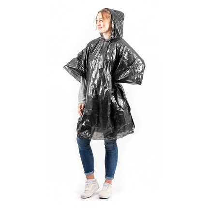 Disposable raincape GRIP – pack of 10 - black