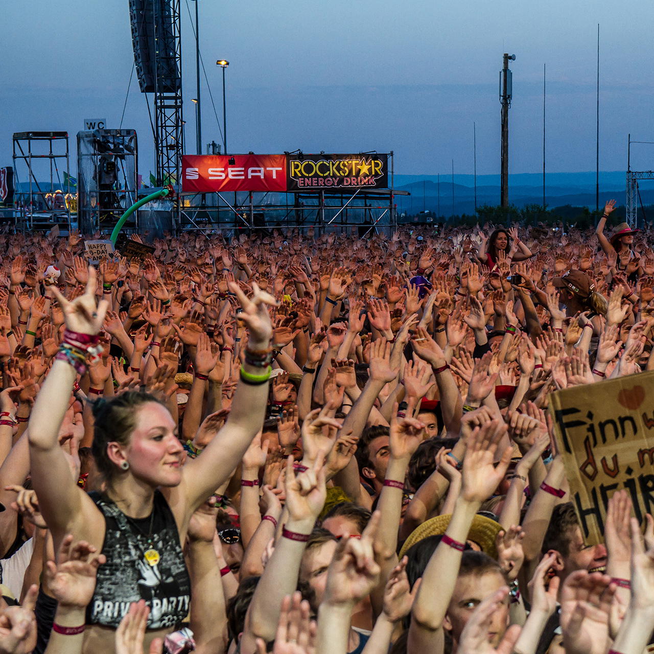 Stoff Eintrittsbänder gewebt - 1-seitig - Plastik-Verschluss (selbstverschließend)