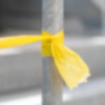 Flatterband farbig - gelb Flatterband farbig - gelb