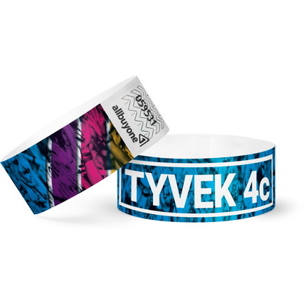 Printed tyvek wristbands (4-colour print) – 25 mm wide