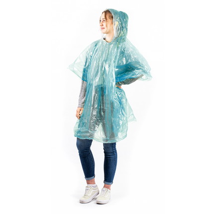 Disposable raincape GRIP – pack of 10 - blue