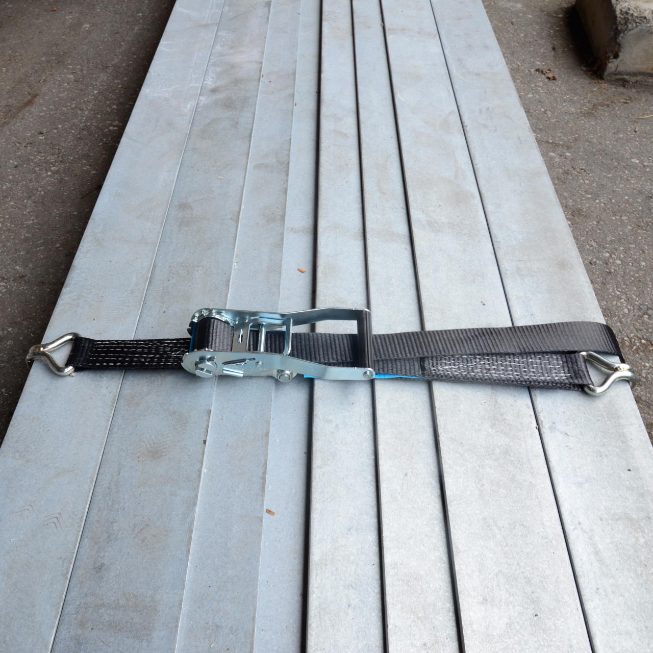 lashing strap black - 2-part - 6.00 m x 50 mm